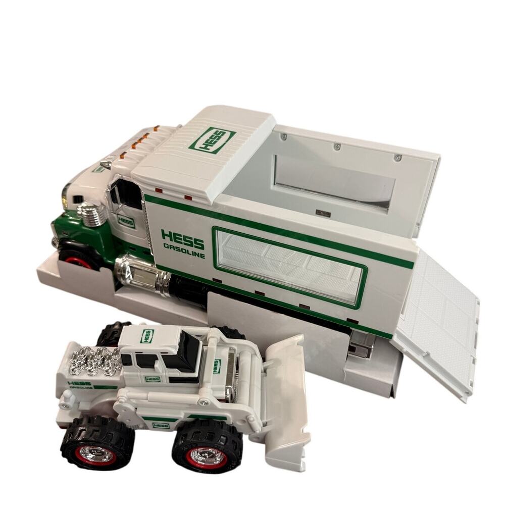 NIB 2008 Hess Toy Truck and Front End Loader Lights Flashers Hydrolics TESTED